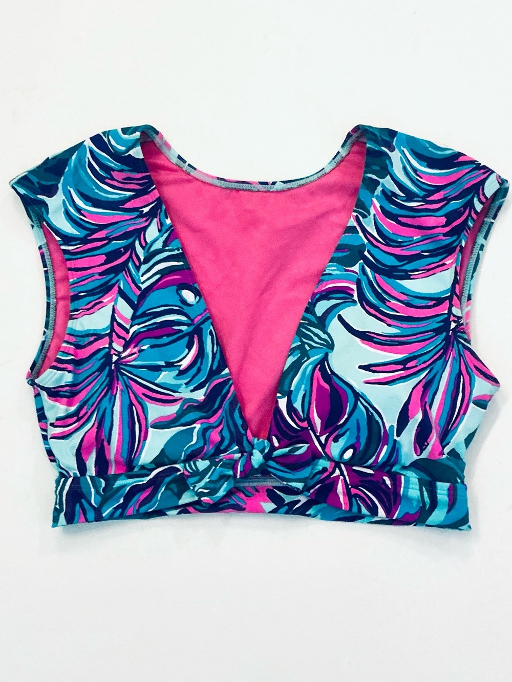 LILLY PULITZER Meechi Bikini Top, High-Waisted Lagoon Sarong Hipster Bottom Sz 4 - Picture 14 of 16